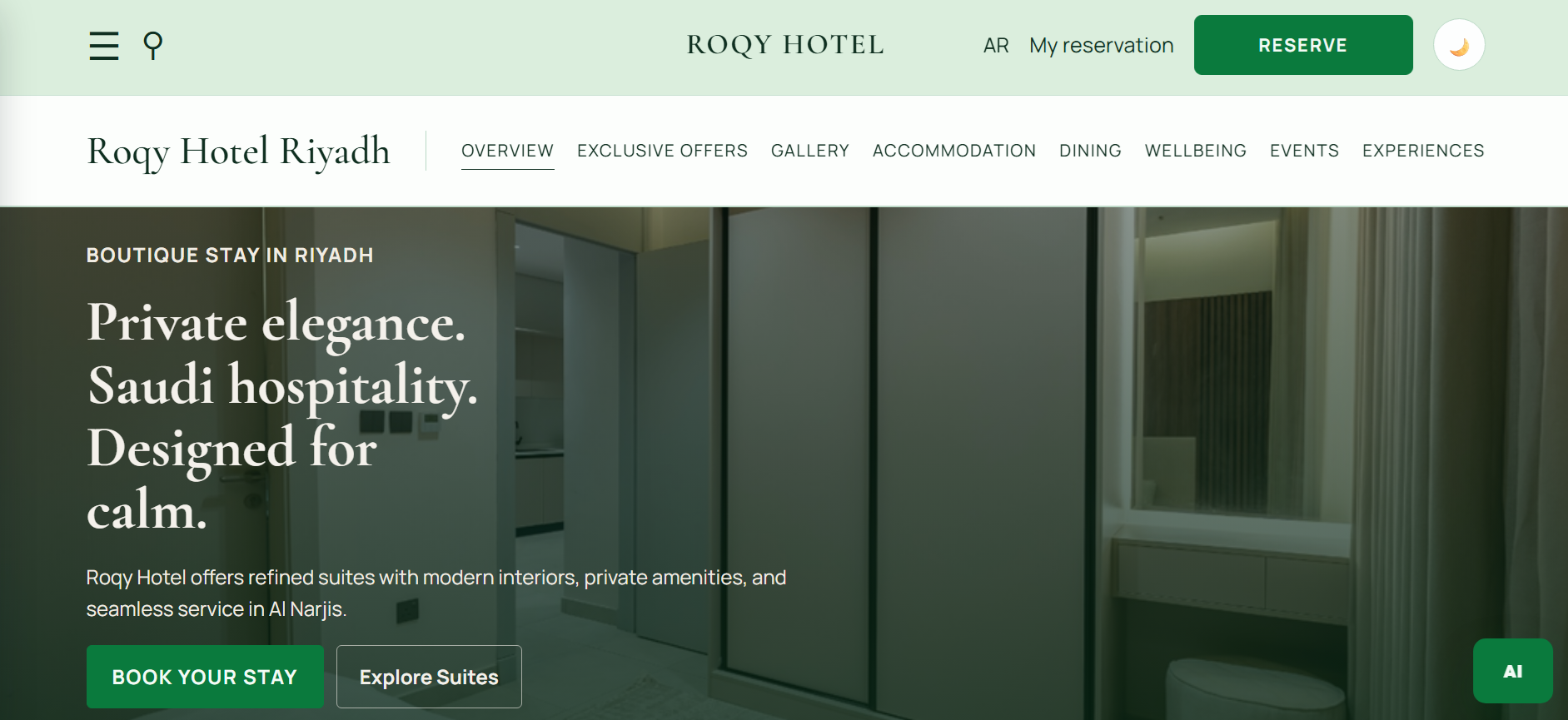 Roqy Hotel Website project image